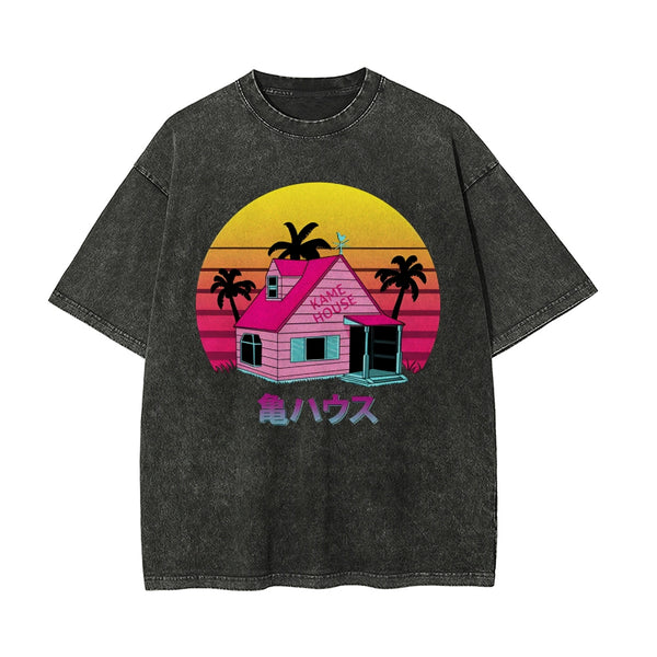 "KAME HOUSE" Vintage Oversized Tee