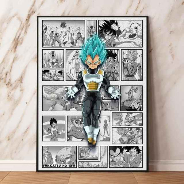 "SSJ BLUE VEGETA" Canvas Wall Art