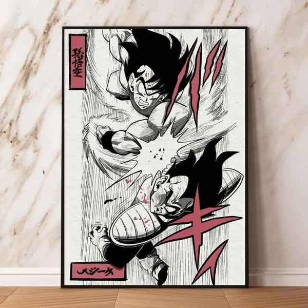 "GOKU VS VEGETA" Canvas Wall Art