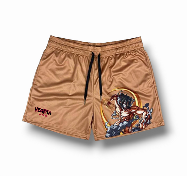 "ATTACK TITAN" Brown Shorts