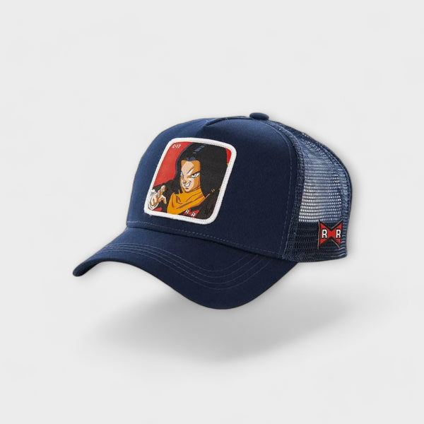 "ANDROID 17" Navy Trucker Hat