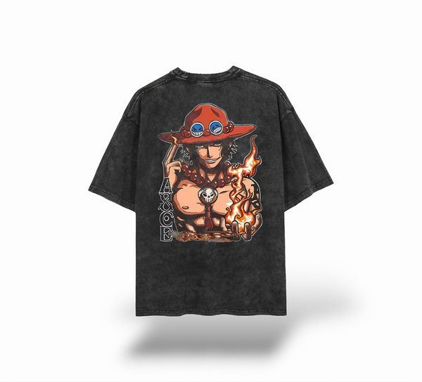 "FIRE FIST ACE" Vintage Oversized Tee