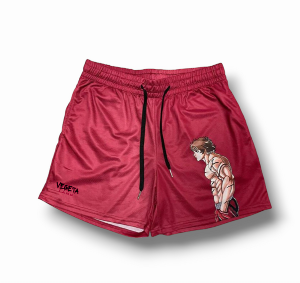 "Grappler Side Pose" Red Shorts