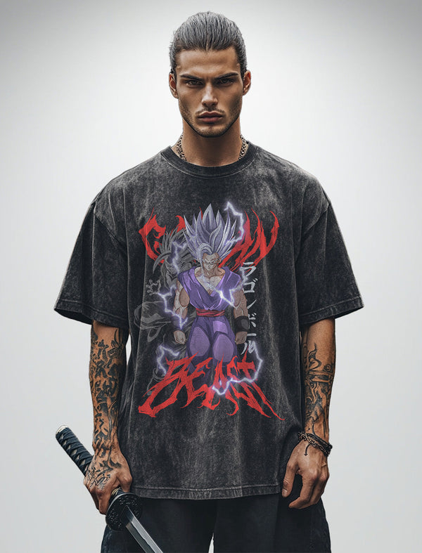 "BEAST GOHAN" Vintage Oversized Tee