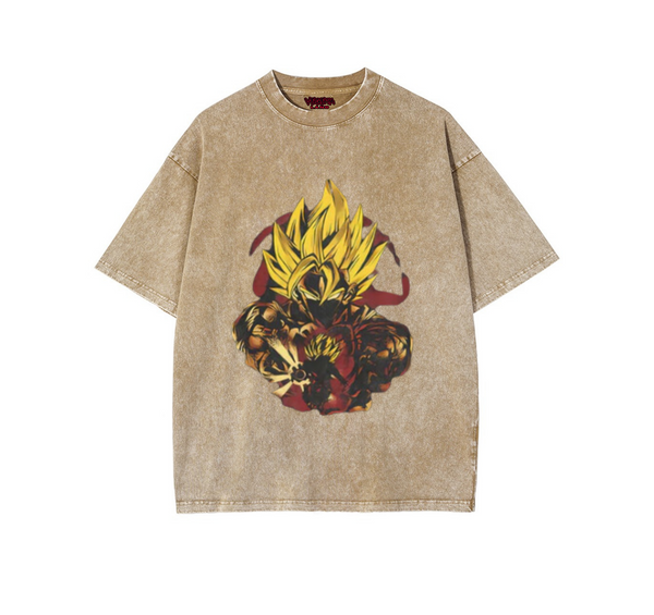 "SUPER SAIYAN" Vintage Oversized Tee