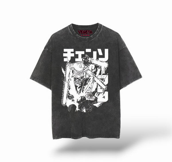 "CHAINSAW MAN" Vintage Oversized Tee