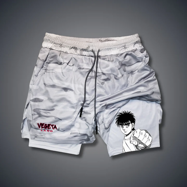 "Hajime no Ippo" Performance Shorts - White Camo