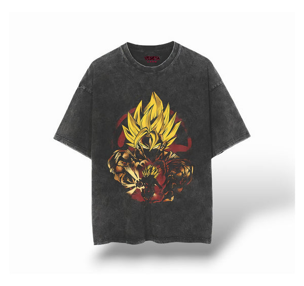 "SUPER SAIYAN" Vintage Oversized Tee