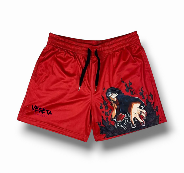 "ITACHI" Red Shorts