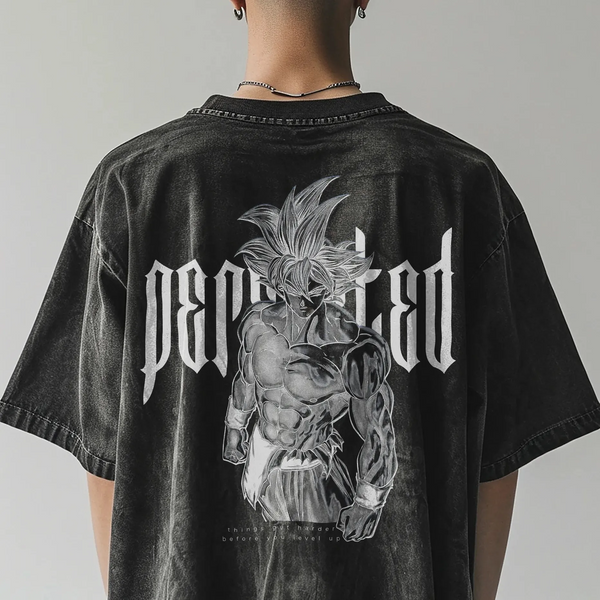 "GOKU PERFECTED" Reversed Vintage Oversized Tee