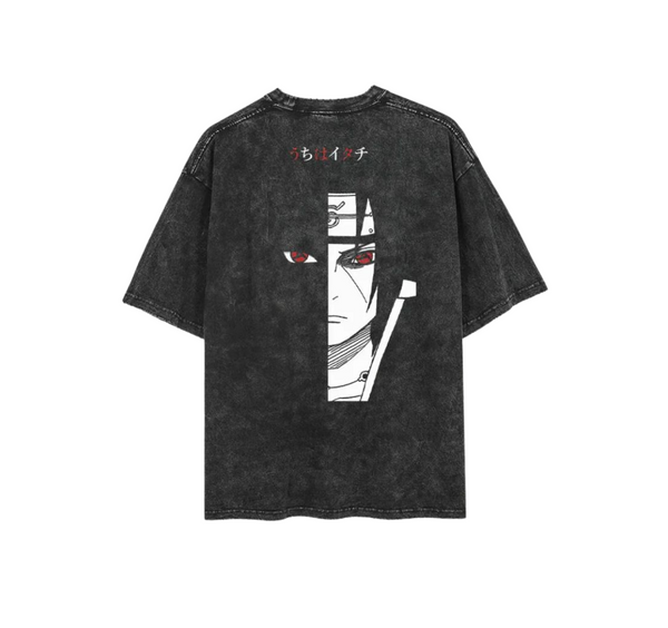 "ITACHI MANGEKYO" 2-Sided Vintage Oversized Tee